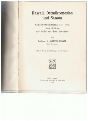 Hawai, Ostmikronesien und Samoa. Meine zweite Südseereise (1897-1899) zum Studium der Atolle und ihrer Bewohner