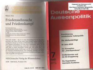 Deutsche Aussenpolitik - Hefte 1- 7, 9-11, 23. Jahrgang 1981