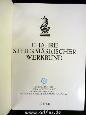 10 Jahre Steiermärkischer Werkbund.