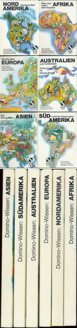 Domino-Wissen: Afrika / Asien / Australien  / Europa / Nordamerika / Südamerika 6 Bd. komplett