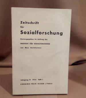 Zeitschrift für Sozialforschung. Hrsg. im Auftrag des Instituts für Sozialforschung. Jahrgang IV 1935 Heft 1.