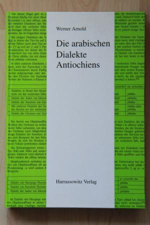 gebrauchtes Buch – Werner Arnold – Die arabischen Dialekte Antiochiens