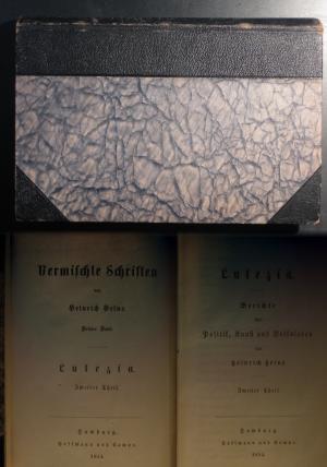 Lutezia Zweiter Theil - Berichte über Politik, Kunst und Volksleben. Vermischte Schriften von Heinrich Heine 3. Band - Erstausgabe