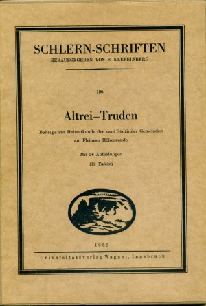 Schlern -Schriften 180 Altrei- Truden