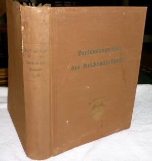 Verkündungsblatt des Reichsnährstandes. Jahrgang 1938. Inhaltsverzeichnis für das Jahr 1938