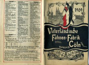 Vaterländische Fahnen-Fabrik Cöln ( Katalog / Werbung )