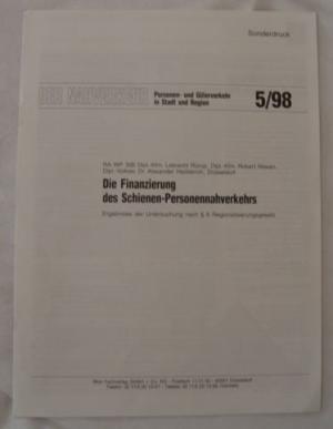 gebrauchtes Buch – Rürup, Lebrecht/Niesen, Robert / Hedderich, Alexander – Die Finanzierung des Schienen-Personennahverkehrs