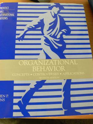 gebrauchtes Buch – Stephen P. Robbins – Organizational behavior. Concepts, Controversies, Applications