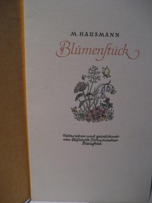 Blumenstück. Geschrieben und gezeichnet von Elisabeth Schumacher.