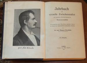 Jahrbuch für sexuelle Zwischenstufen mit besonderer Berücksichtigung der Homosexualität. Herausgegeben unter Mitwirkung namhafter Autoren im Namen des […]