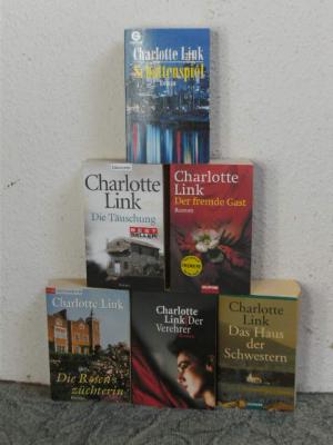 6 X Charlotte Link - Das Haus der Schwestern + Die Täuschung + Die Rosenzüchterin + Der fremde Gast + Schattenspiel + Der Verehrer