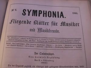 Symphonia. Fliegende Blätter für Musiker und Musikfreunde. Nr.1, 1863 bis Nr. 11, 1865. 33 Ausgaben (= komplett). Erstausgaben.