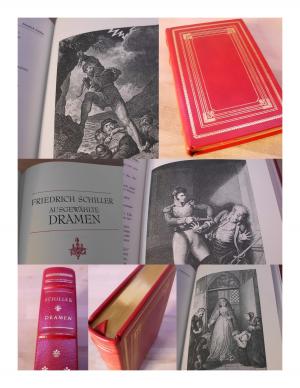 Ausgewählte Dramen. Kabale und Liebe. Don Carlos. Maria Stuart. Wilhelm Tell. Mit Illustrationen von Johann Heinrich Ramberg. Ganzlederausgabe.