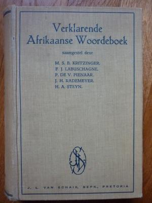 Verklarende Afrikaanse woordeboek. EA.