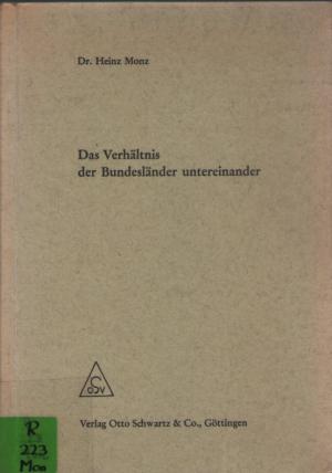 Das Verhältnis der Bundesländer untereinander