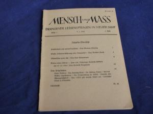 antiquarisches Buch – Mensch und Mass. Drängende Lebensfragen in neuer Sicht. Folge 1 vom 9.1.1964  - 4. Jahr