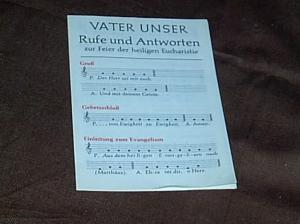 antiquarisches Buch – Liturgischen Institut - 1 Auflage 1965 – Kleinschrift - Vater Unser - Rufe und Antworten zur Feier der heiligen Eucharistie