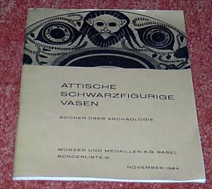 Attische schwarzfigurige Vasen, Bücher über Archäologie. Katalog - Sonderliste 6