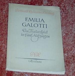 antiquarisches Buch – Gotthold Ephraim Lessing - 1953 – Emilia Galotti - Ein Trauerspiel in fünf Aufzügen - Reclams Universal Bibliothek Nr.  45