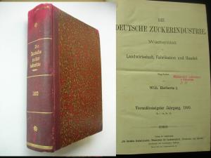 Deutsche Zuckerindustrie, Die. Wochenblatt ... Jg. 34 (51 Nr. statt 52 Nr. – ohne Nr. 50). Berlin 1909. 30,5 x 24 cm, 7 cm dick. XX S., S. 1-932 u. 965 […]