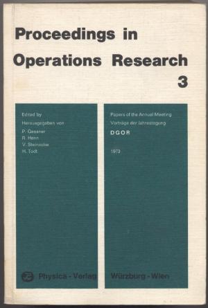 gebrauchtes Buch – Gessner, P.; Henn – DGOR Papers of the Annual Meeting 1973 / Vorträge der Jahrestagung 1973