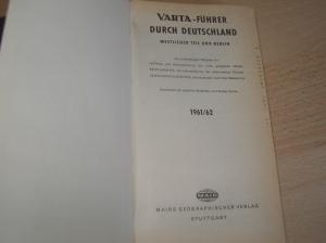 VARTA Führer durch Deutschland - Westlicher Teil und Berlin 1961/62