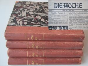 Moderne illustrierte Zeitschrift. 11. Jahrgang (Nr. 1-52, komplett) in 4 Bänden. Berlin, August Scherl, 1909. * Mit sehr zahl. Tetxabb. sowie illustr. […]