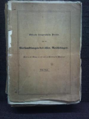 Officielle stenographische Berichte über die Verhandlungen des österr. Reichstages.