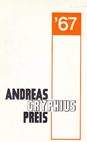 Andreas Gryphius Preis Buch Gebraucht Kaufen A01gc3c701zze