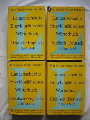 Der Große Muret-Sanders - Langenscheidts Enzyklopädisches Wörterbuch (1. Englisch-Deutsch 1. Band A-M, 2. Englisch-Deutsch 2. Band N-Z, 3. Deutsch-Englisch […]