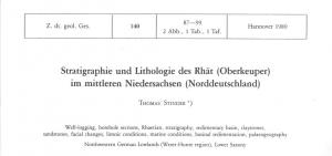 Stratigraphie und Lithologie des Rhät (Oberkeuper) im mittleren Niedersachsen (Norddeutschland)