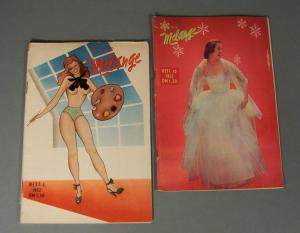 2 x NEUE Melange Magazin von 1952, nicht nur Akt und Erotik, auch Betty Grable u.a.