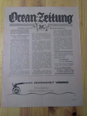 Ocean-Zeitung - Offizielle Bordzeitung des Norddeutschen Loyd, Bremen 1936