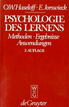 gebrauchtes Buch – Haseloff, Otto W – Psychologie des Lernens