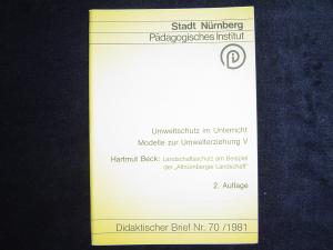 gebrauchtes Buch – Hartmut Beck – Umweltschutz im Unterricht - Modelle zur Umwelterziehung V