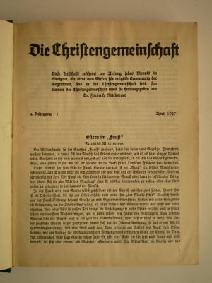 Die Christengemeinschaft. 4. und 5. Jahrgang (April 1927 – März 1929) in einem Band