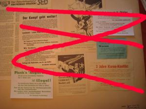 Konvolut mit 8 antikommunistischen Flugblätter / Flugblatt / Flugschrift / Flugzetteln der Deutsche Freiheitsliga gegen die SED [SW: KGU, Kampfgruppe […]