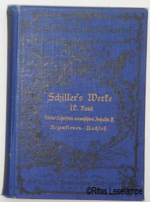 gebrauchtes Buch – Friedrich Schiller – Schillers sämtliche Werke in zwölf Bänden Zweiter Band