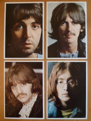 The Beatles, 4 Top-Fotos von George, John. Paul, Ringo aus dem "White Album"