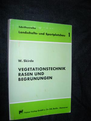 Vegetationstechnik Rasen Und Begrunungen Skirde Werner H Buch Erstausgabe Kaufen A01guntg01zzy