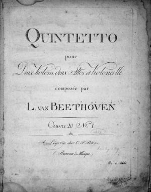 Op. 20, Nr. 1-2] Quintetto pour deux violons, deux altos et violoncelle. Oeuvre 20 No. 1-2