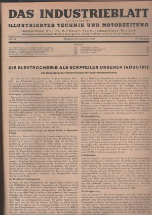 Das Industrieblatt vereinigt mit Illustrier Technik und Motorzeitung