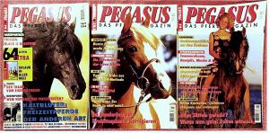 3 x Pegasus - Das Pferde Magazin - Heft Nr. 3 + 8 von 2000 und Nr. 4 von 2004