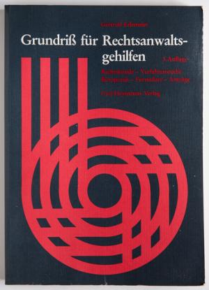 Grundriss für Rechtsanwaltsgehilfen