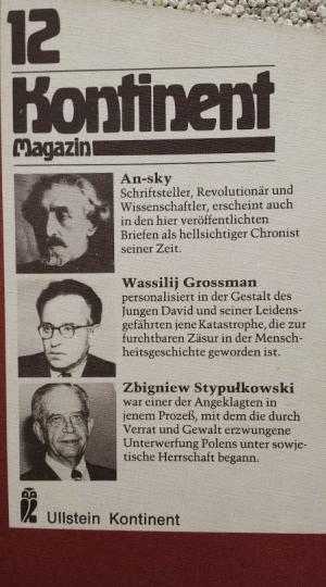 Kontinent Magazin XII. Forum für Ost- West- Fragen. 6. Jahrgang. [May 01, 1982] Herling-Grudzinski, Gustav; Baranczak, Stanislaus und Sinowjew, Alexander kontinent 12 magazin