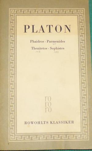 gebrauchtes Buch – Platon – Sämtliche Werke / Phaidros, Parmenides, Theaitetos, Sophistes, IV