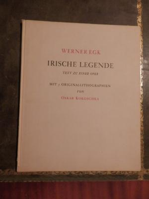 IRISCHE LEGENDE Text zu einer Oper mit 5 Originallithographien von Oskar Kokoschka