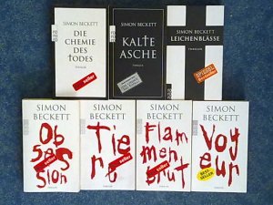 7 X Simon Beckett - Voyeur + Tiere + Flammenbrut + Kalte Asche + Obsession + Die Chemie des Todes + Leichenblässe