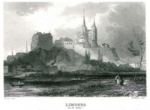 gebrauchtes Buch – LIMBURG/Lahn., Gesamtansicht über die Lahn.