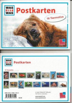 gebrauchtes Buch – Tiere in Aktion (WAS IST WAS Postkartenbuch)